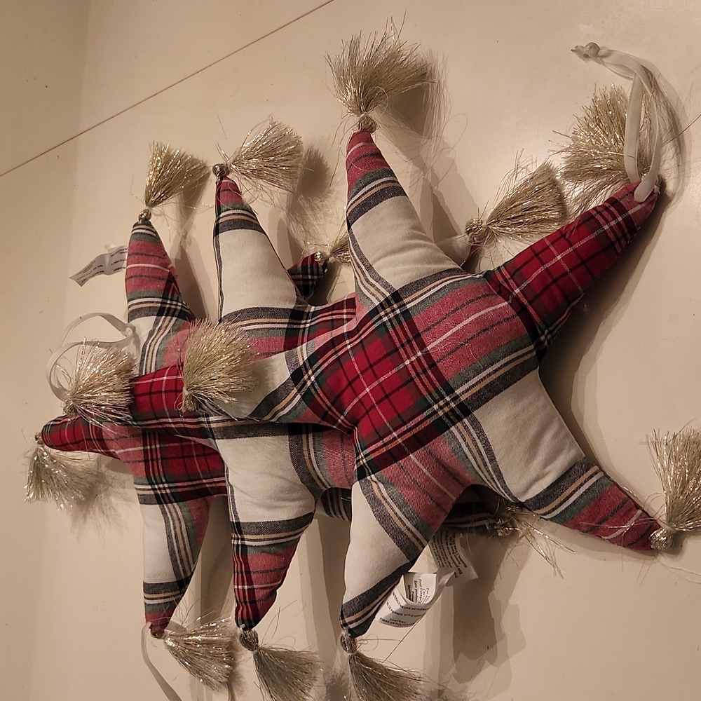 plaid xmas ornament